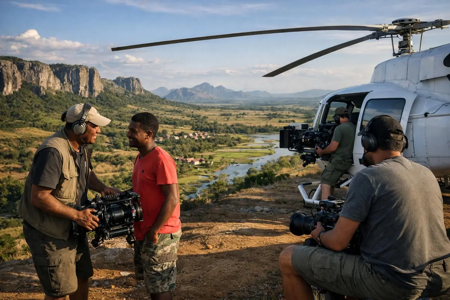 Aerial cinematography in Film production Madagascar: Aerial cinematography is the practice of capturing moving images from...