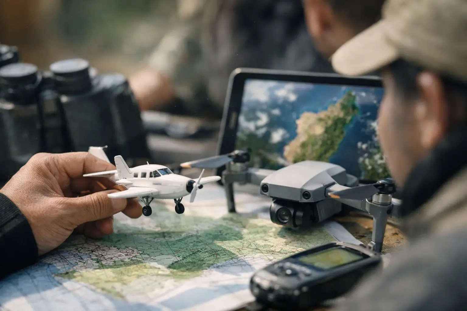 Aerial survey in Film production Madagascar: An aerial survey gathers data from above. It uses planes, drones. Or—visual g...