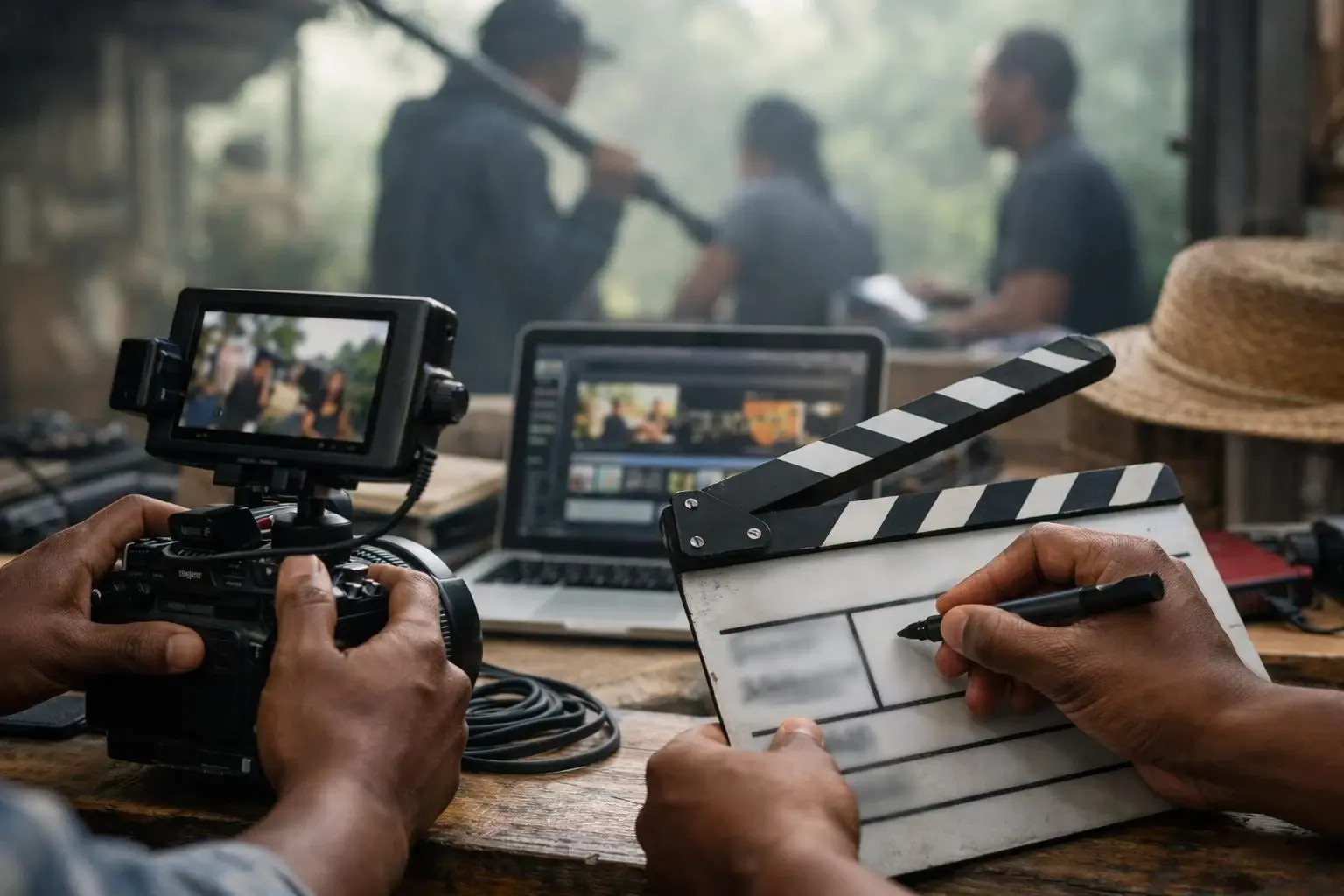 B-roll in Film production Madagascar: B-roll is supplementary footage intercut with the main shot (A-roll) in film—visual...