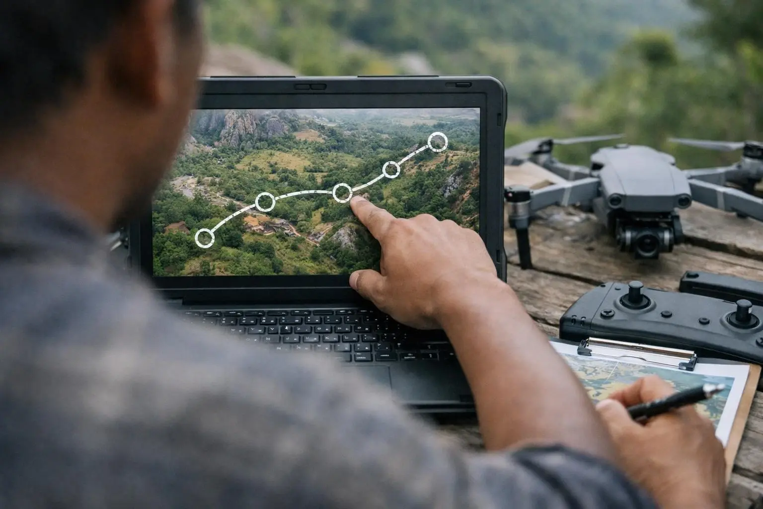 Drone flight plan in Film production Madagascar: A drone flight plan is a set path a drone flies. It—visual guide