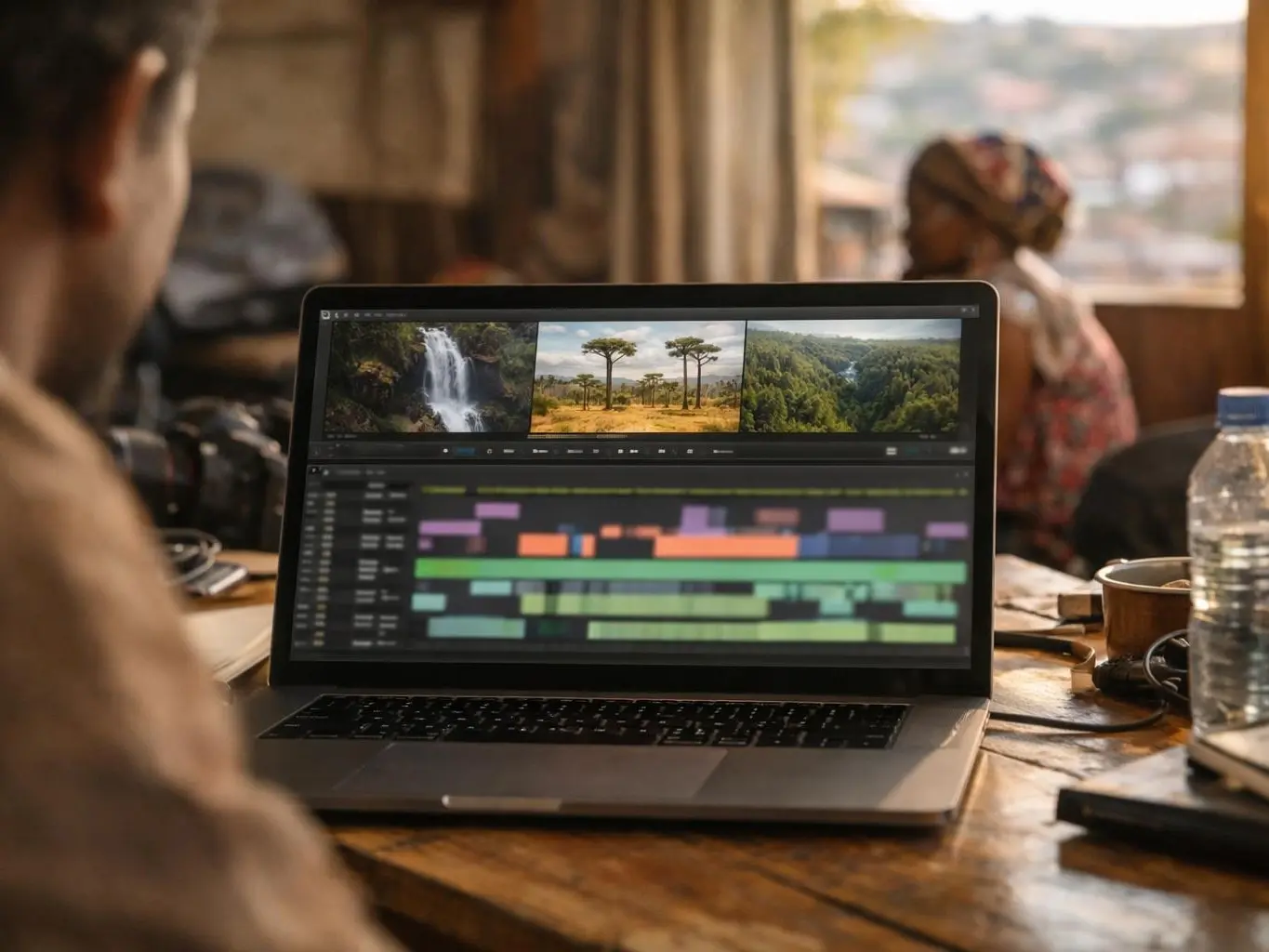 News and television film service Madagascar — in action